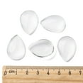 thumbnail image 5 of 20pcs Transparent teardrop Glass Cabochons Clear 25x18x5mm Clear, 5 of 7