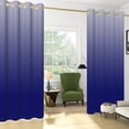 thumbnail image 3 of Nanqianyi Blue Ombre Blackout Curtains for Bedroom, Room Darkening Thermal Insulated Grommet Gradient Drapes for Living Room, 2 Panels, 42x84 inches, 3 of 10