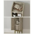 thumbnail image 6 of Small Corner Bathroom Cabinet with Door and Adjustable Shelf, Narrow Toilet Paper Holder, Rustic Greige Floor Organizer for Small Spaces, 6 of 18