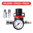 thumbnail image 1 of Régulateur de Pression d'Air 1/4 Pieds', Pompe de Compresseur de Contrôle, Unités de Traitement de Gaz avec Manomètre Réglable AR2000, Longue Durée, 1 of 7