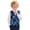 Blue Floral Cat Print, variant on Polyester Boys Suit Vest for Holiday Party, Classic Comfortable Formal Suit Vest, Colorful Planet Pattern