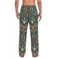 thumbnail image 4 of FORMRS Mens Pajama Pants with Pockets Soft Cotton Sleepwear Lounge Bottoms, Sizes S-2XL, Green Flowers Pattern, 4 of 7
