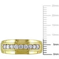 thumbnail image 3 of Everly Men's Diamond 10k Yellow Gold Wedding Ring, 3 of 7