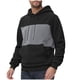 thumbnail image 2 of Dolkfu Sudadera con capucha a dos tonos para hombre, sudadera de felpa con capucha, ropa de calle de invierno para hombres XXL, 2 of 9