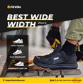 thumbnail image 4 of FitVille-zapatos de trabajo Extra anchos para hombre, zapatillas informales antideslizantes con punta resistente, transpirables para pies hinchados, soporte para ARCO, alivio del dolor, 4 of 5