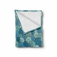 thumbnail image 2 of Nautical Soft Flannel Fleece Blanket, Waves in the Ocean Pattern Abstract Illustration in Blue Shades Simplistic Doodle, Cozy Plush for Indoor and Outdoor Use, 70" x 90", Multicolor, by Ambesonne, 2 of 6