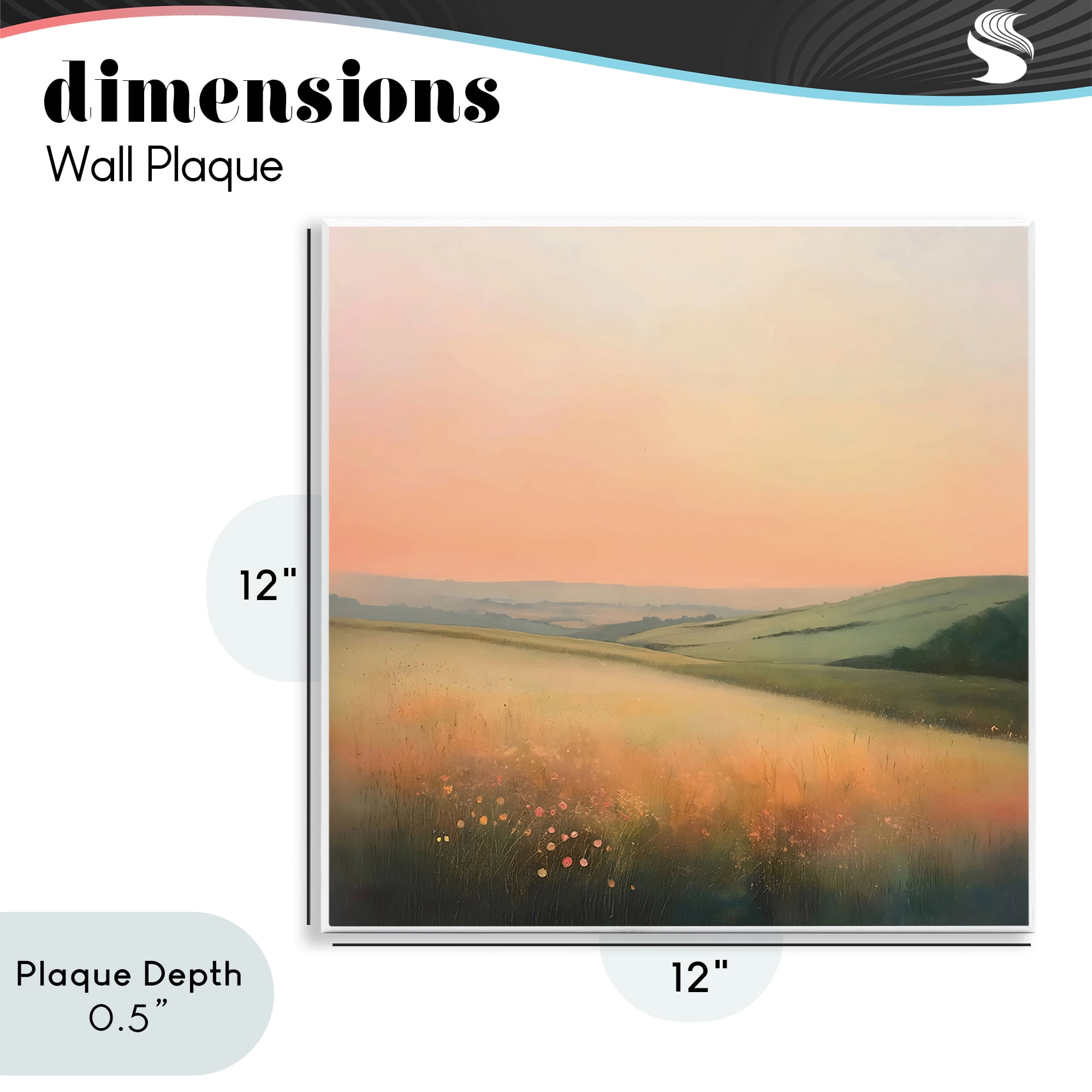 Stupell Industries Sun Coming Up Over Meadow Wall Plaque Art, design by Creative Studio