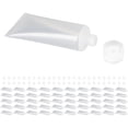 thumbnail image 4 of Tubo cosmético vacío shamjiam 50 Uds tubo de loción vacío brillo belleza recargable Mini muestra de relleno con tapa exprimible para limpiador Facial bálsamo 10gTornillo, 4 of 8