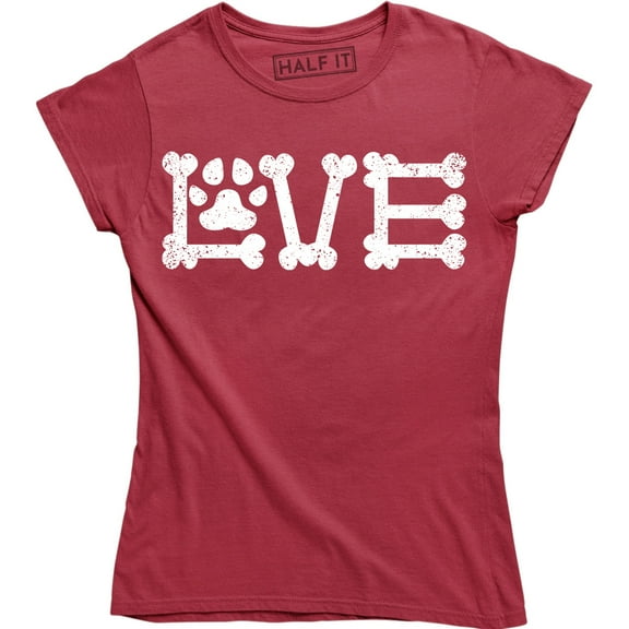 Cool Love Design With Dog Footprint Women's Gift T-Shirt