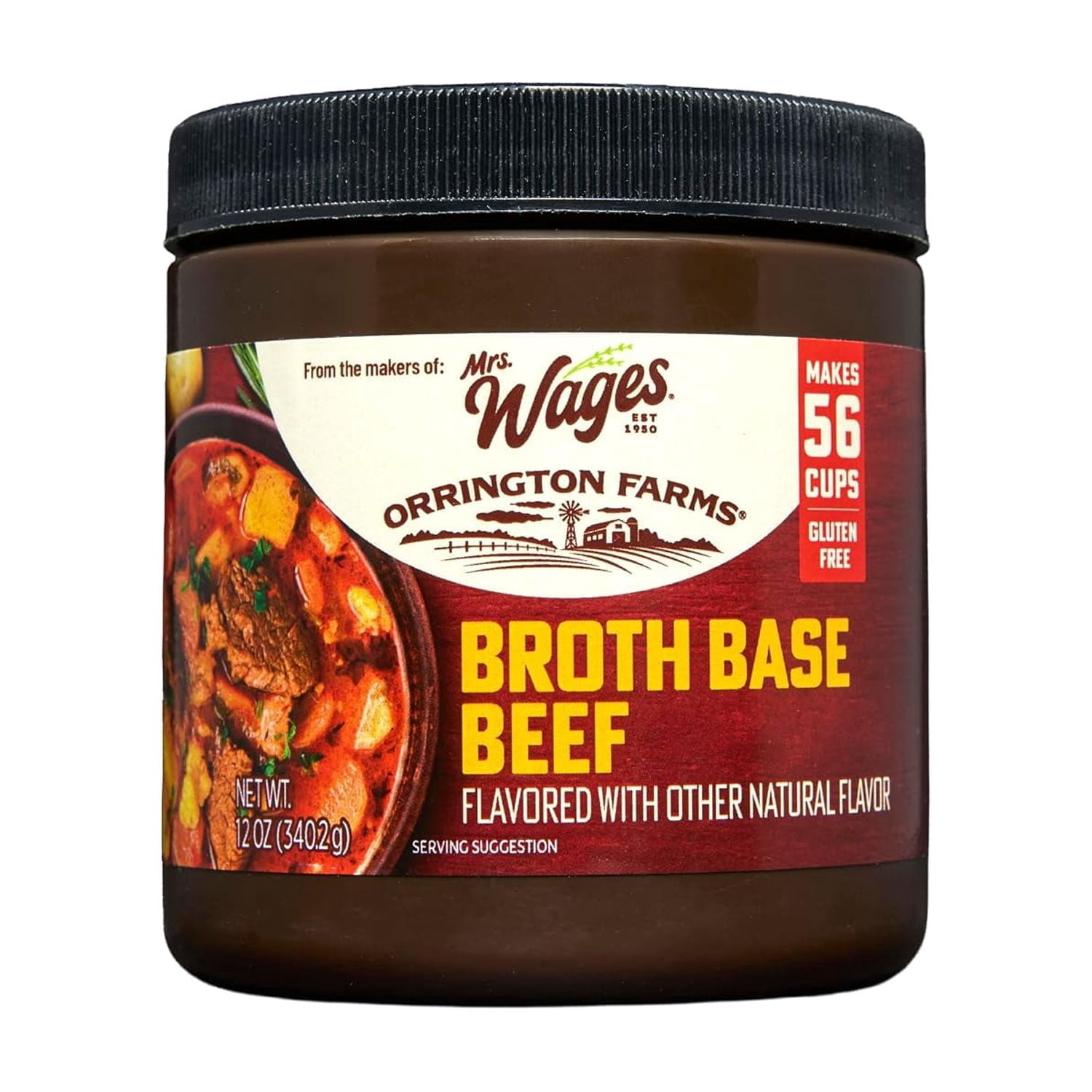 (3 pack) Mrs. Wages & Orrington Farms Beef Broth Base, Granulated Bouillon Seasoning, 12 oz Jar
