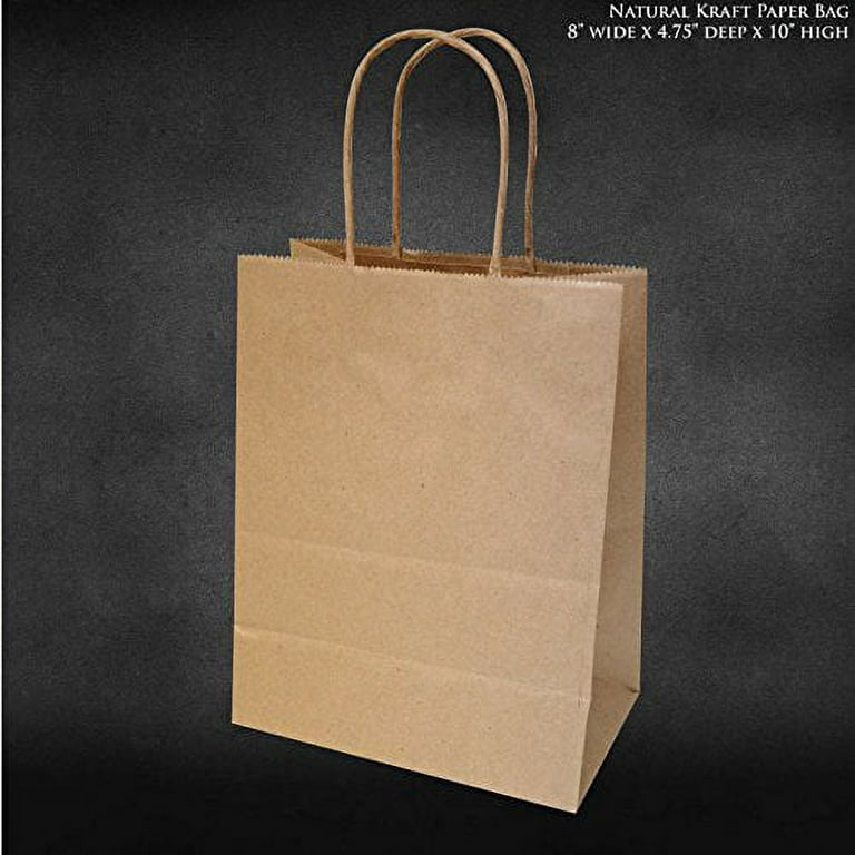 8x4.75x10 - 50 pcs - Brown Kraft Paper Bags Shopping Merchandise Bags  Party Bags Gift Bags Retail Bags Craft Bags Brown Bag Natural Bag