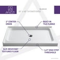 thumbnail image 6 of Anzzi Port Series 36" X 48" Double Threshold Shower Base - White, 6 of 8