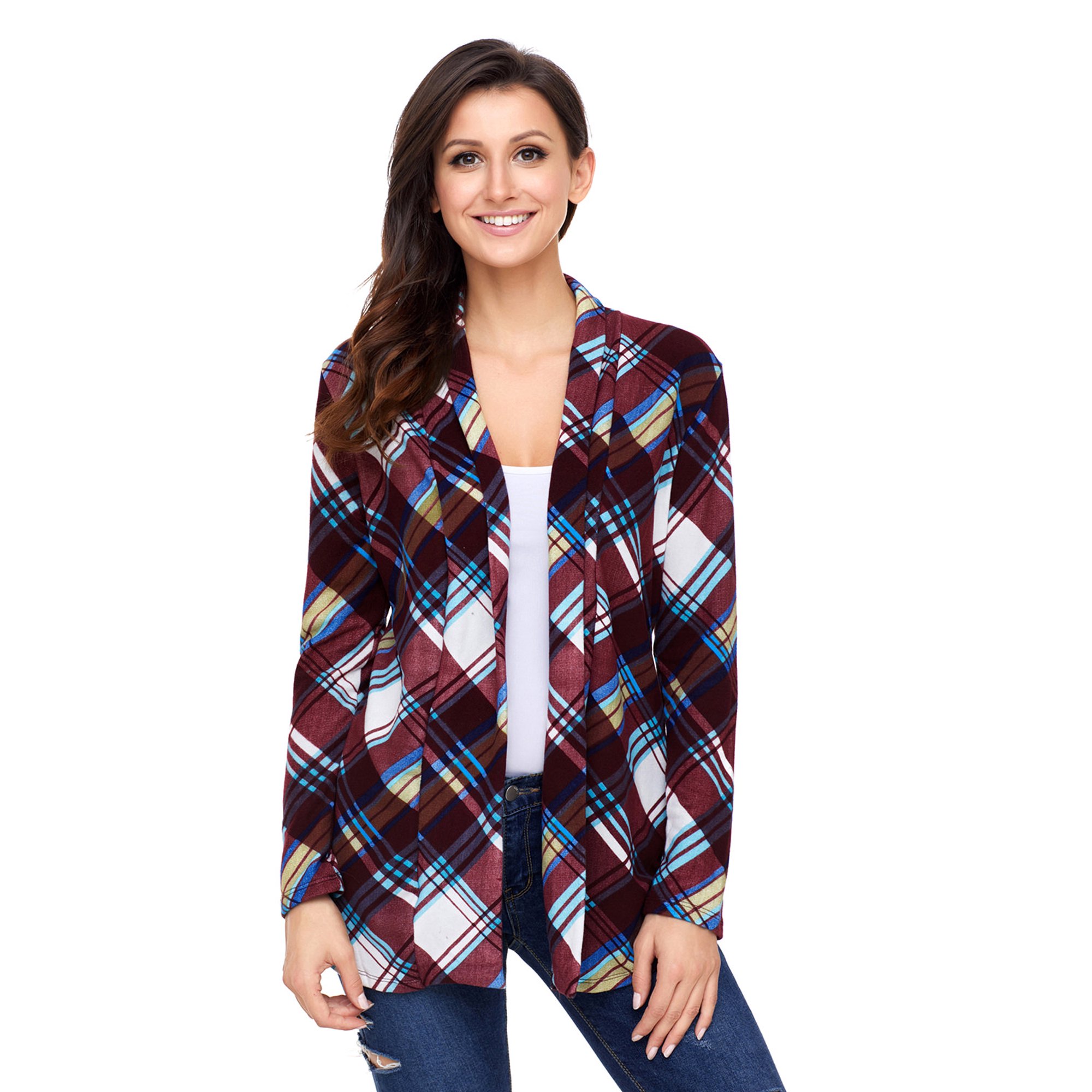 Suede Elbow Patch Long Sleeve Plaid Cardigan Walmart Canada Suede Elbow Patch Long Sleeve Plaid Cardigan Walmart Canada