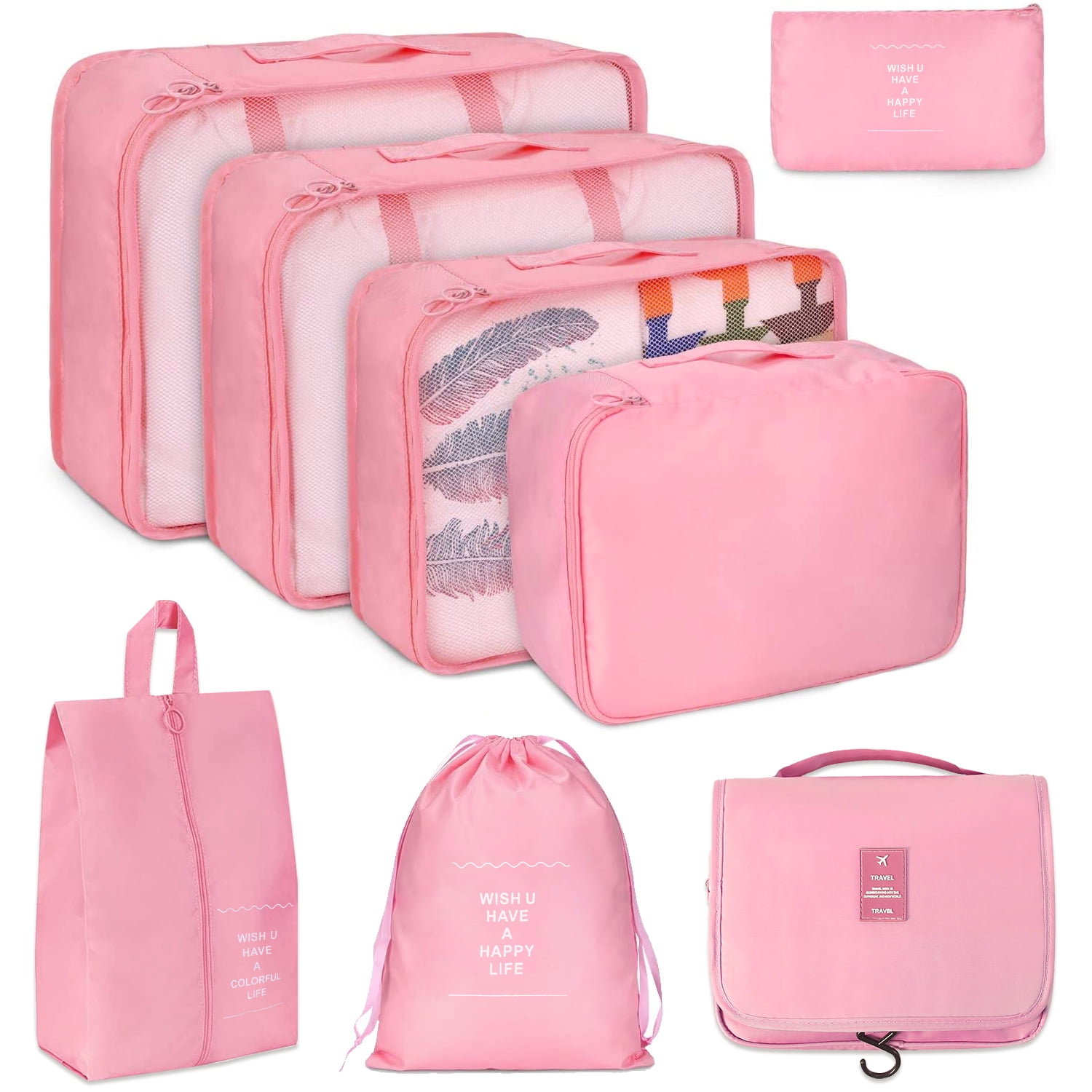 Packing Cubes for Suitcases, 8Pcs Travel Cubes Set for Packing Luggage ...