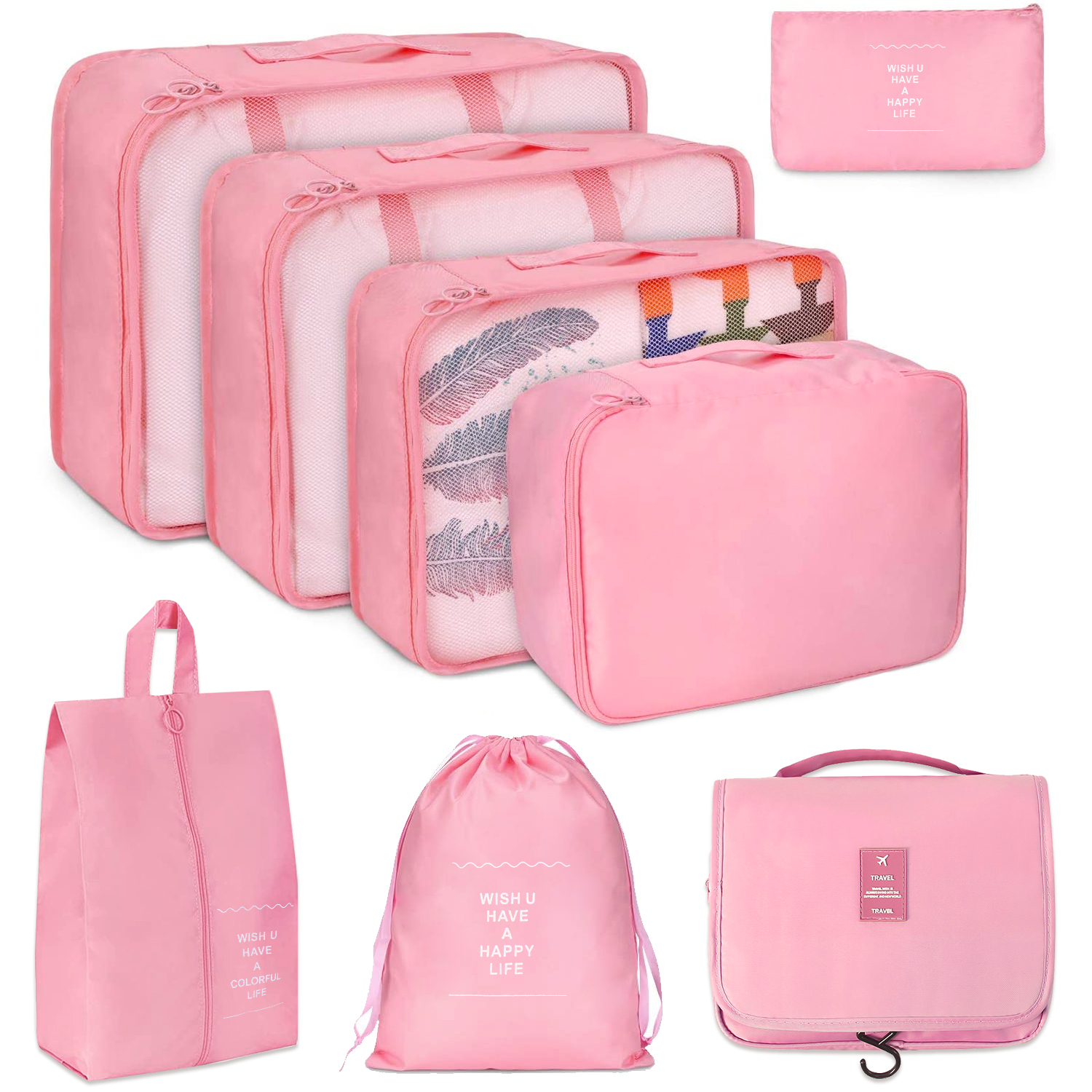 Packing Cubes for Suitcases, 8Pcs Travel Cubes Set for Packing Luggage