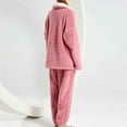thumbnail image 5 of GERsome Women's Fleece Pajamas Sets Fluffy Sleepwear Warm Sherpa Pullover Pants, 5 of 7