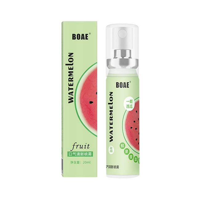 Spray refrescante para el aliento con sabor a fruta (2024), compacto, portátil, refrescante, para el aliento fresco y con olor bucal (20 ml)