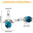 thumbnail image 2 of 70 Pcs 7 Colors Angel Wing Pendant Beads Fairy Angel Charms Pendants Colorful Glass Pendants for Earring Necklace Bracelet Jewelry DIY Crafts Making, 2 of 7