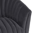 thumbnail image 4 of Pemberly Row Transitional Polyester Fabric Swivel Accent Chair in Gray, 4 of 8