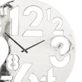 thumbnail image 4 of DecMode 2"W, 24"H Aluminum Contemporary Wall Clock, Silver, 1-Piece, 4 of 7