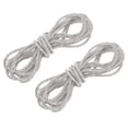 thumbnail image 1 of Cintas de zapato brillantes, paquete de 2, cintas redondas de strass de 55'', reemplazo de cuerdas de ajuste para pantalones de chándal (Blanco), 1 of 6