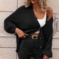thumbnail image 6 of JINMGG V Neck Sweaters for Women Fall Winter Clearance,Women's Fashion Knit V Neck Single Breasted Solid Color Knit Cardigan Loose Sweater, 6 of 8