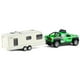 thumbnail image 5 of Camioneta Remolque Remolque De Juguete Camper 2 En 1 Playset Rv Autocaravana Juguetes Para Niños Modelo De Coche Fundido A Presión Coches De Juguete De Metal Escala 1/36 Puertas Suv Luz Abierta Sonido, 5 of 5