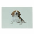 thumbnail image 1 of Beagle Cutting Board, Beagle Dog Posing Loving Puppy Furry Friend Companion Domestic Animal, Decorative Tempered Glass Cutting and Serving Board, Small Size, Cinnamon Black White, by Ambesonne, 1 of 1