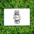 thumbnail image 2 of Girl Tennis Bear Art Rubber Stamp, Laser Engraved Craft Stamp on Wood Mounted Block, Size 1-3/4” x 1-3/4”, Made in USA, 2 of 7