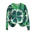thumbnail image 5 of Craaazy Women's Long Sleeve St Patricks Day Tshirts with Green Shamrock, 5 of 7
