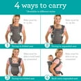 thumbnail image 3 of Infantino Flip 4-in-1 Convertible Baby Carrier, 4-Position, Unisex Baby 0+ Months, 8-32lbs, Black & Gray Leopard, 3 of 11