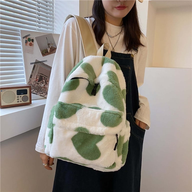 Mepaouo Furry Backpack for Women Soft Plush Fuzzy Book Bags  display picture 3