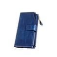thumbnail image 3 of Womens Wallet RFID Blocking UP Leather Multi Credit Card Large Capacity Zip Around Clutch Travel Purse, 3 of 11