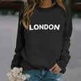 thumbnail image 4 of London Sweatshirts for Women 2025 Long Sleeve Crewneck Graphic Sweatshirt Pullover Tops Fall Winter Outfits Streetwear, 4 of 5