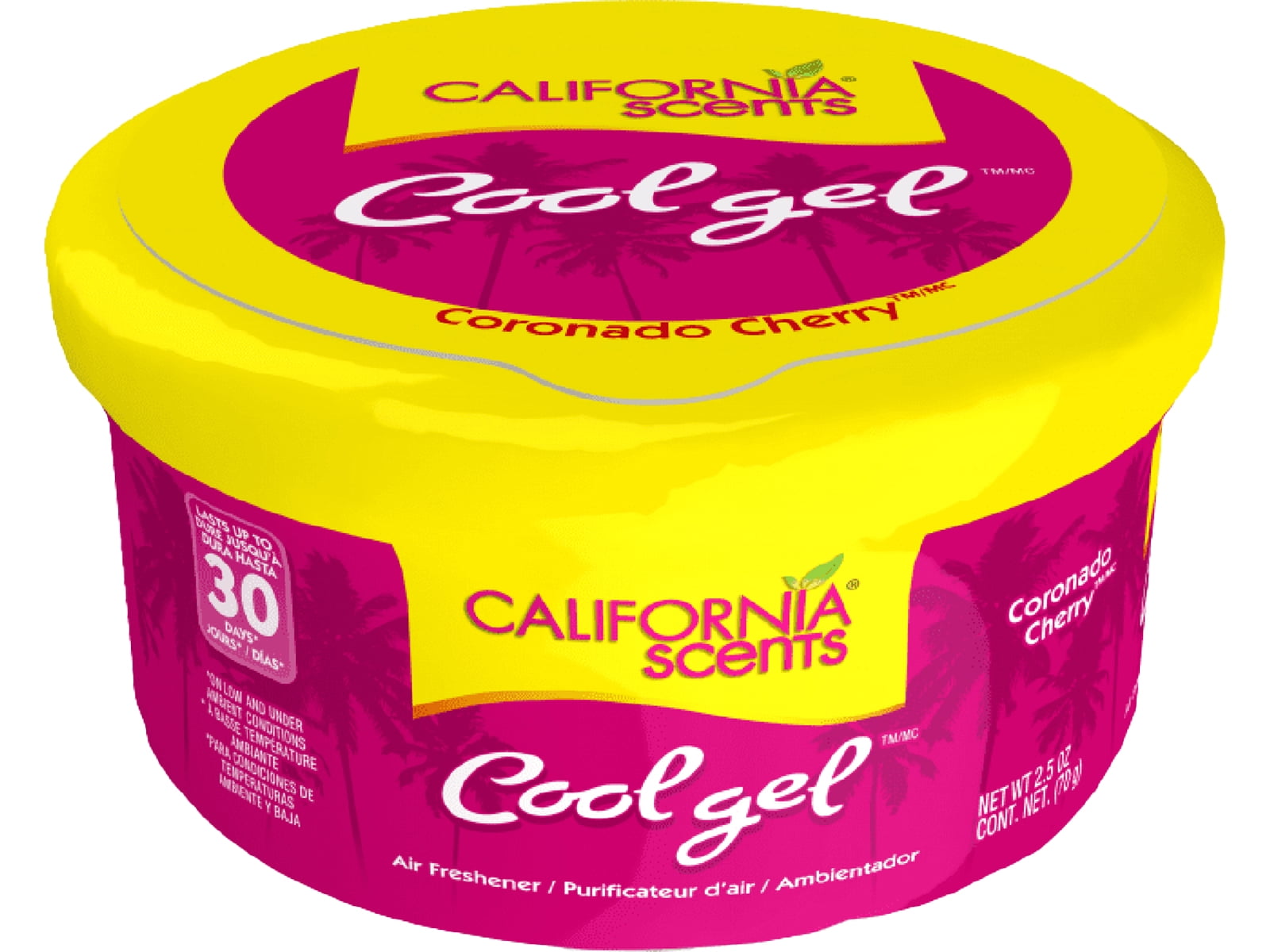 California Scents Cool Gel Coronado Cherry Scent - The Best Car Air  Freshener with Cool Gel Technology - Long-Lasting Odor Eliminator and Auto  Air