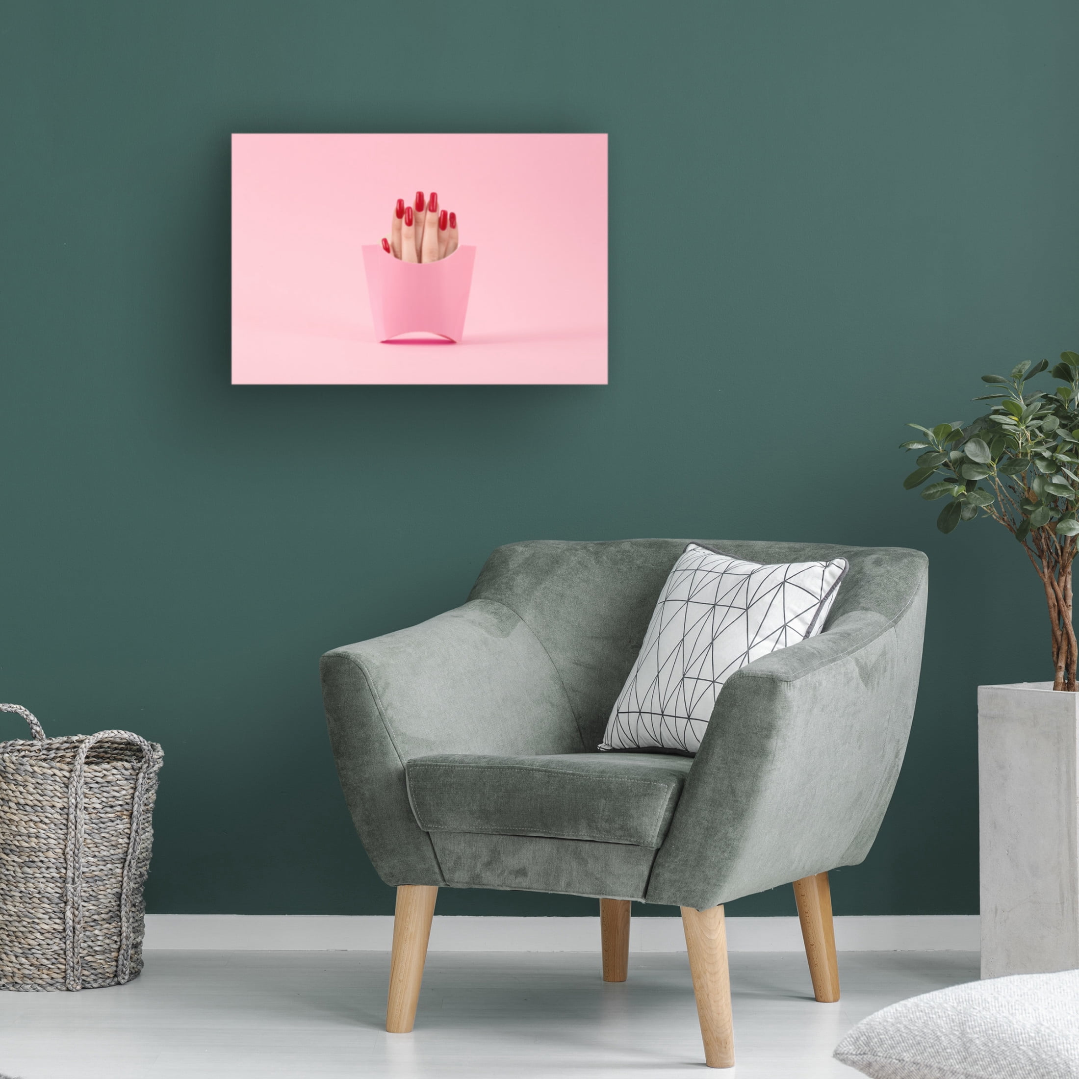 Canvas Wall Art - Julia Ramiro 'Finger Fries' Wall Art for Living Room, Bedroom, or Office Décor by Trademark Fine Art - 19 x 12 Inches