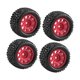thumbnail image 2 of Ruedas y neumáticos para coche RC 1/18, repuestos resistentes, caucho plástico de alto rendimiento Rojo, 2 of 9
