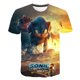 thumbnail image 3 of Sonic The Hedgehog Anime Harajuku 3D Camiseta con impresión digital Camisetas de verano para hombre y mujer Disfraces de cosplay para niños Camisetas Tops, 3 of 5