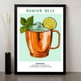 thumbnail image 2 of Eastern Print Moscow Mule Cocktail Poster Art, Bar Cart Liquor Poster, Bar Art, Drinks Art Home Decor For Bar, Pub, Kitchen, Club, Cocktail Prints, Bar Posters (UNFRAMED) 8x12, 8x12, 2 of 4