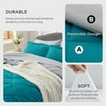 Cozy Comfort Teal Queen Comforter Set - 7 Pieces Reversible Queen Bed ...