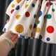 thumbnail image 5 of Vestido de princesa de moda para niñas, estilo de lunares de colores, con cuello de muñeca, dulce y lindo para primavera y otoño, 5 of 6