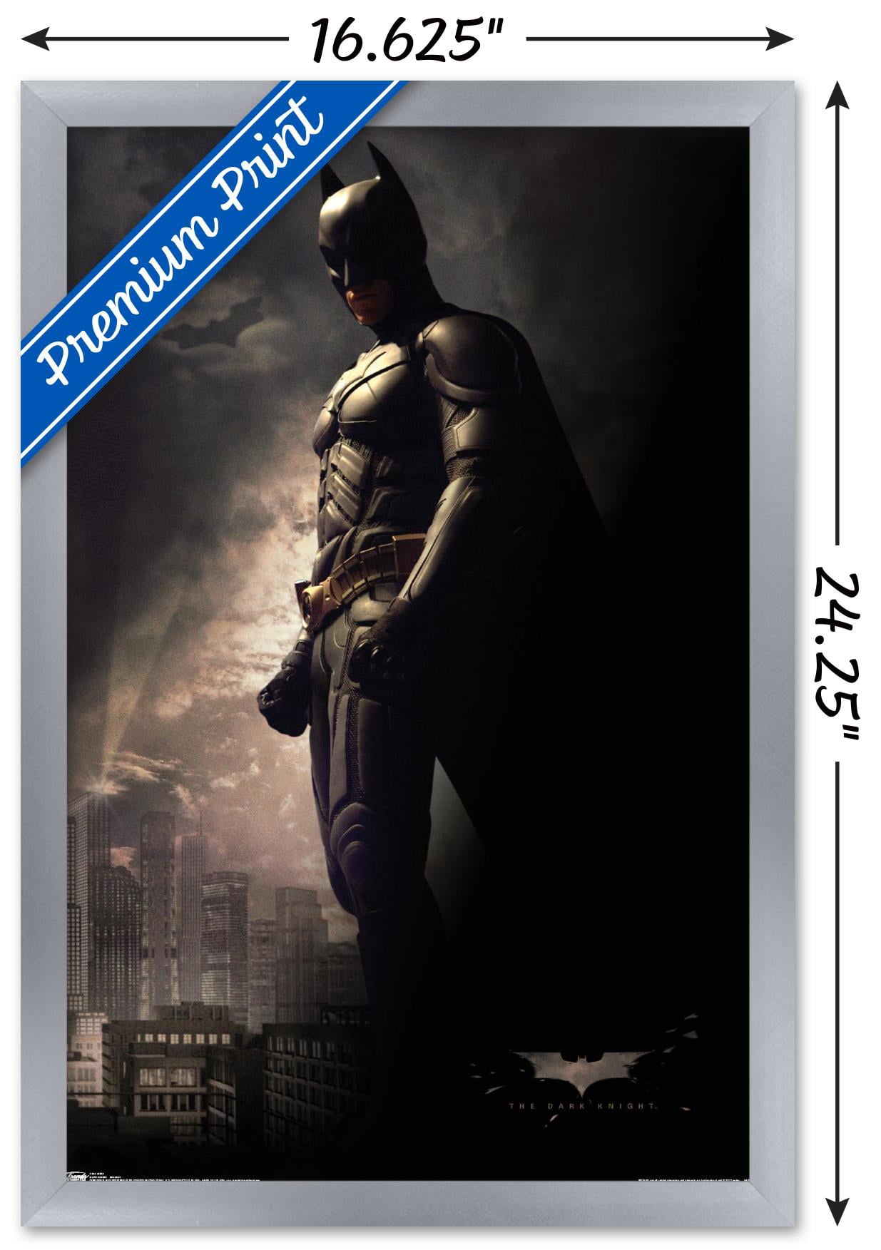 DC Comics Movie - The Dark Knight - Batman in the Shadows Wall Poster, 14.725" x 22.375", Framed