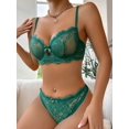 thumbnail image 5 of Classic Sexy Floral Lace Underwire Lingerie Set, 5 of 5