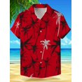 thumbnail image 4 of Camisa hawaiana de vacaciones con palmeras tropicales para hombre, camiseta de manga corta para exteriores, vacaciones hawaianas, camisa Aloha, 4 of 4