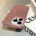 thumbnail image 1 of Étui Rigide en PC Épaissi à Paillettes Bling Dégradé pour iPhone 11 12 13 14 15 16 Pro Max Mini 7 8 Plus X XR TP, Pare-Chocs Antichoc, Rose pour iPhone 16 ProMax, 1 of 6