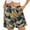 Black, variant on Beach Shorts for Women 2026 Summer Casual Floral Printed Elastic Waist Relaxed Fit Straight Leg Shorts with Pockets