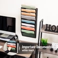 thumbnail image 6 of Mind Reader Wall File Organizer, 8 Pocket Hanging Document Rack, Office Wall Mount, Metal Mesh, Black, 6 of 6