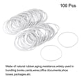 thumbnail image 3 of Unique Bargains Élastique, 50mm x 1.4mm, Blanc, 100 Unités, 3 of 5