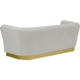 thumbnail image 3 of Meridian Furniture Bellini Solid Wood and Velvet Sofa in Cream, 3 of 6