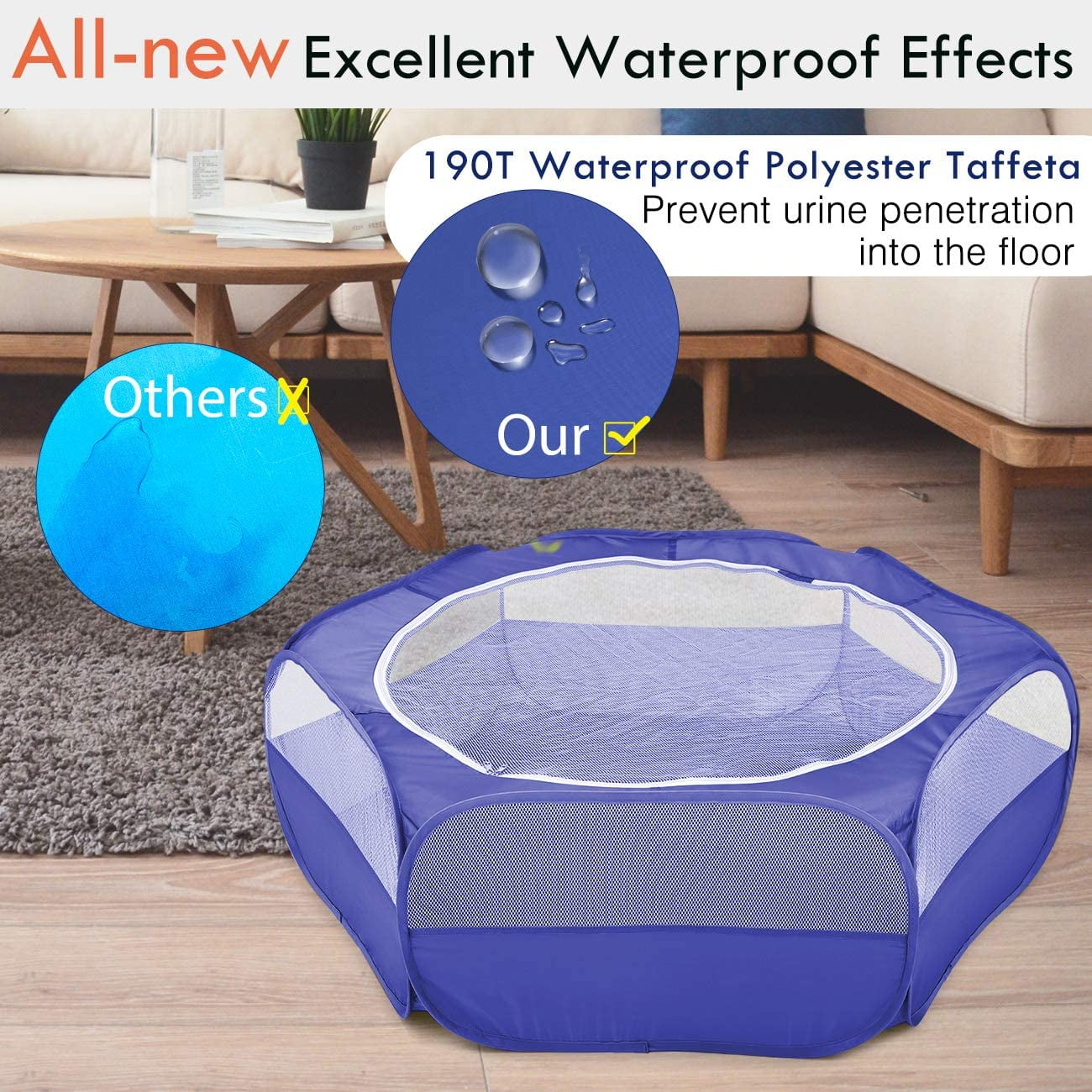 Pawaboo Small Animals Playpen, Breathable & Waterproof Pawaboo Small Animals Playpen, Breathable & Waterproof